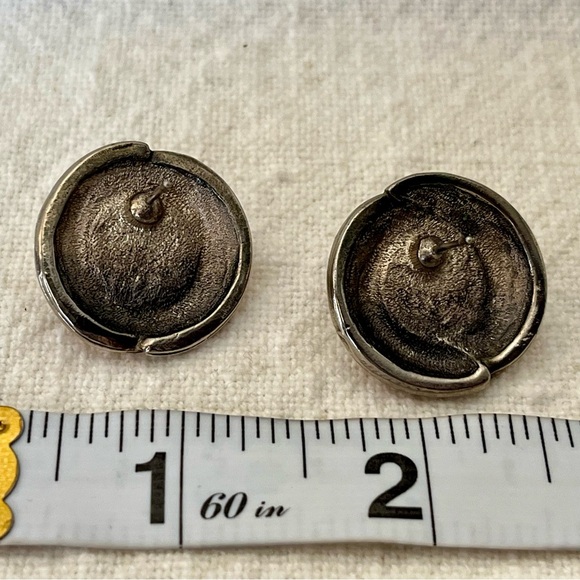 Vintage 80’s 90’s Gold Tone and Copper Color Faux Pearl Earrings - Picture 3 of 4